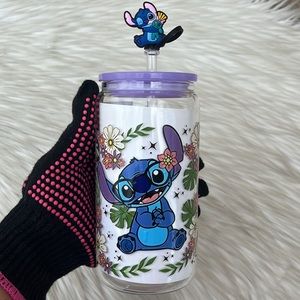glass can 16oz purple
